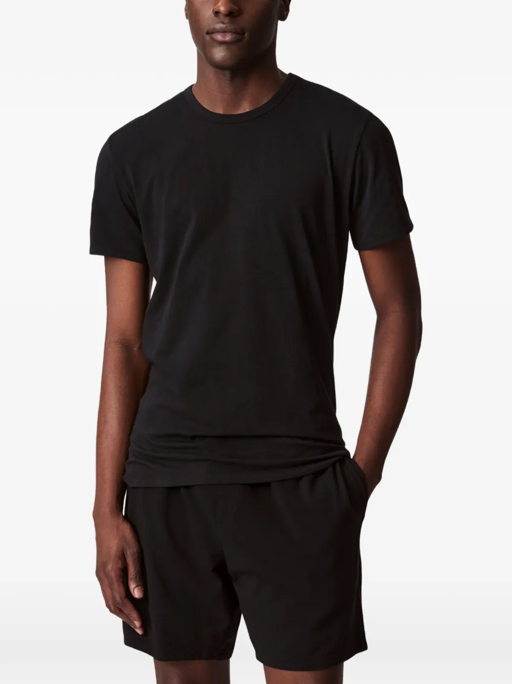 Calvin Klein Crew-neck T-shirt (set Of Three) In Black