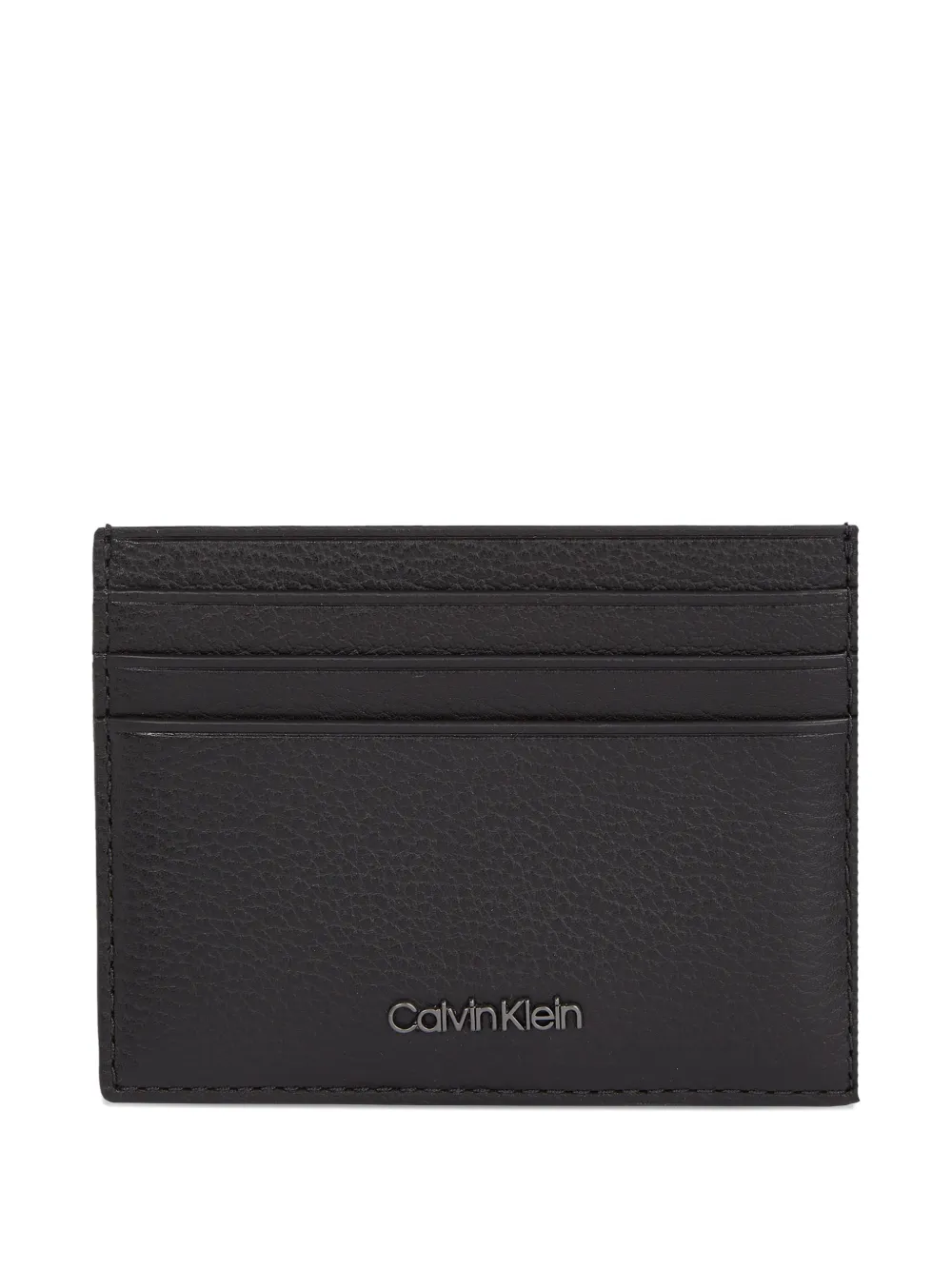 Calvin Klein grained-leather cardholder - Nero