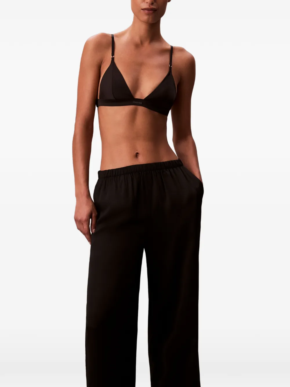 Calvin Klein Elasticated-waistband Trousers In Black