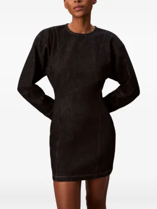 Calvin Klein long-sleeve zip-fastening Mini Dress | Blue