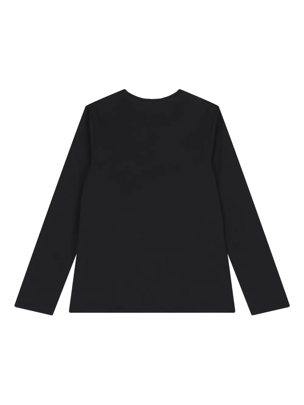 Guess Logo Long-sleeved T-shirt In Black