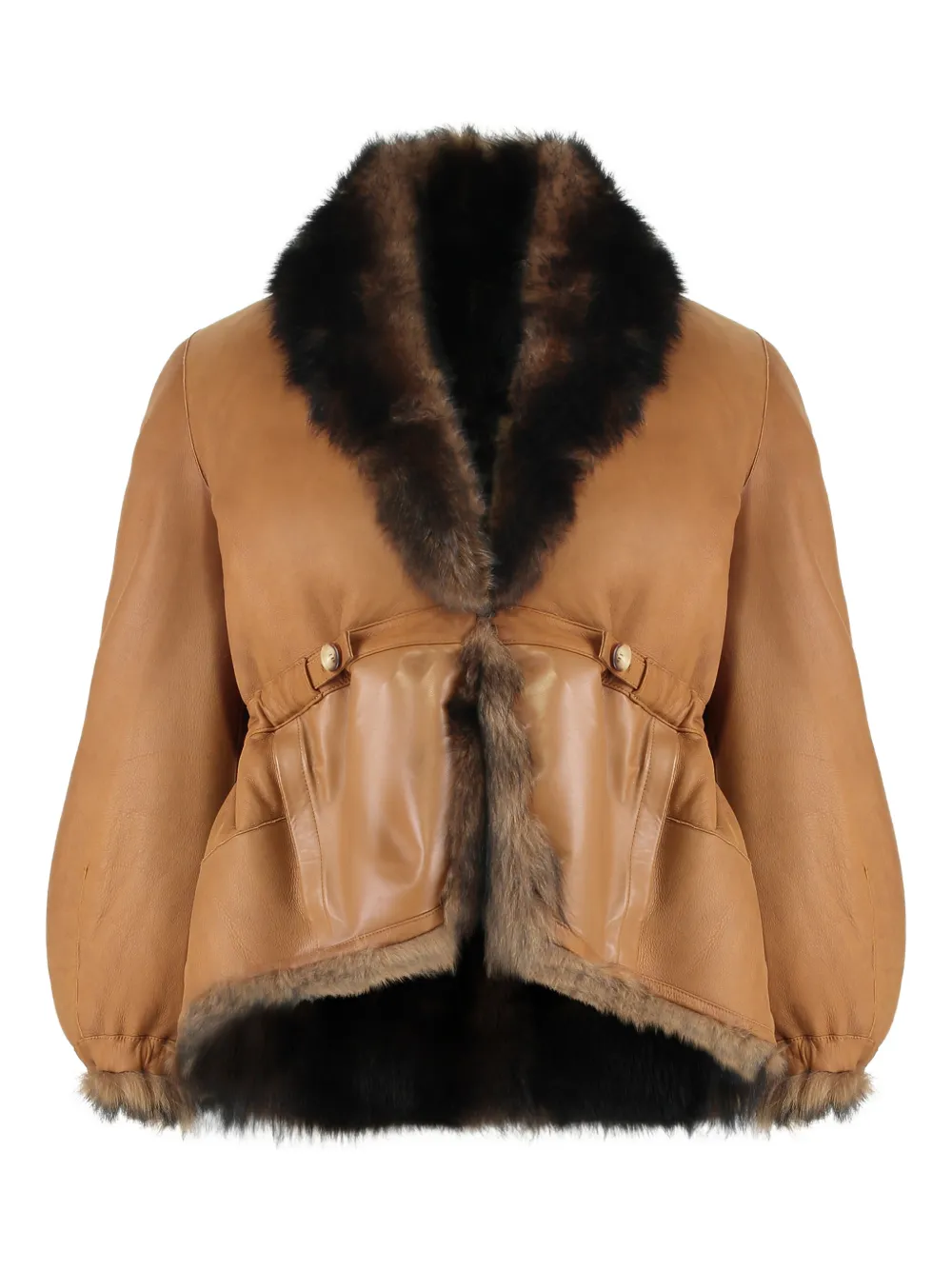  Fendi Textured Reversible Jacket - Brown 