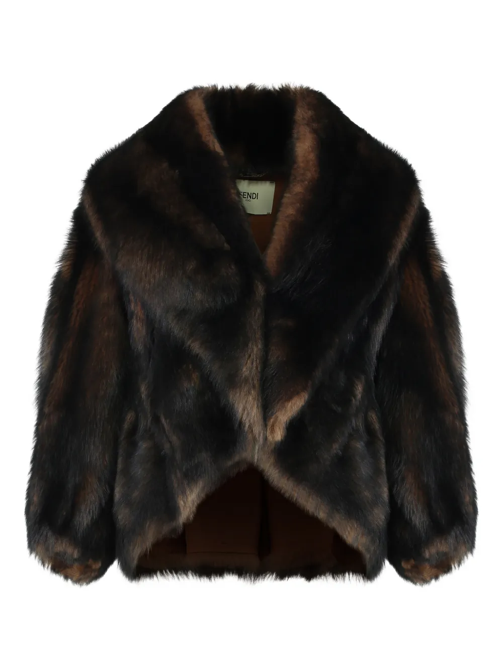 FENDI textured reversible jacket | Brown | Image 1