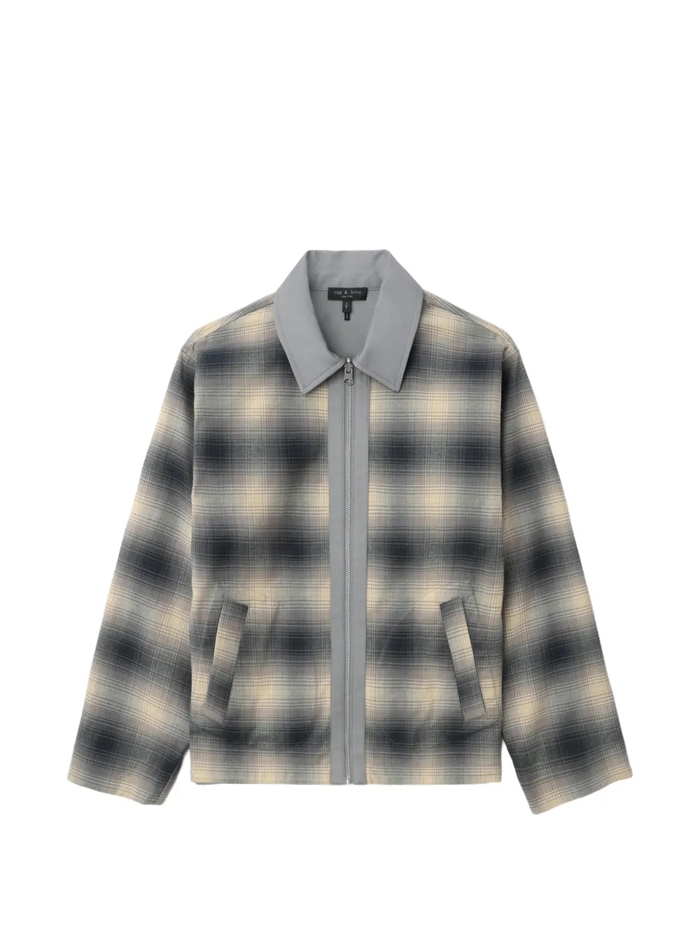 rag & bone Giacca a quadri con zip - Nero