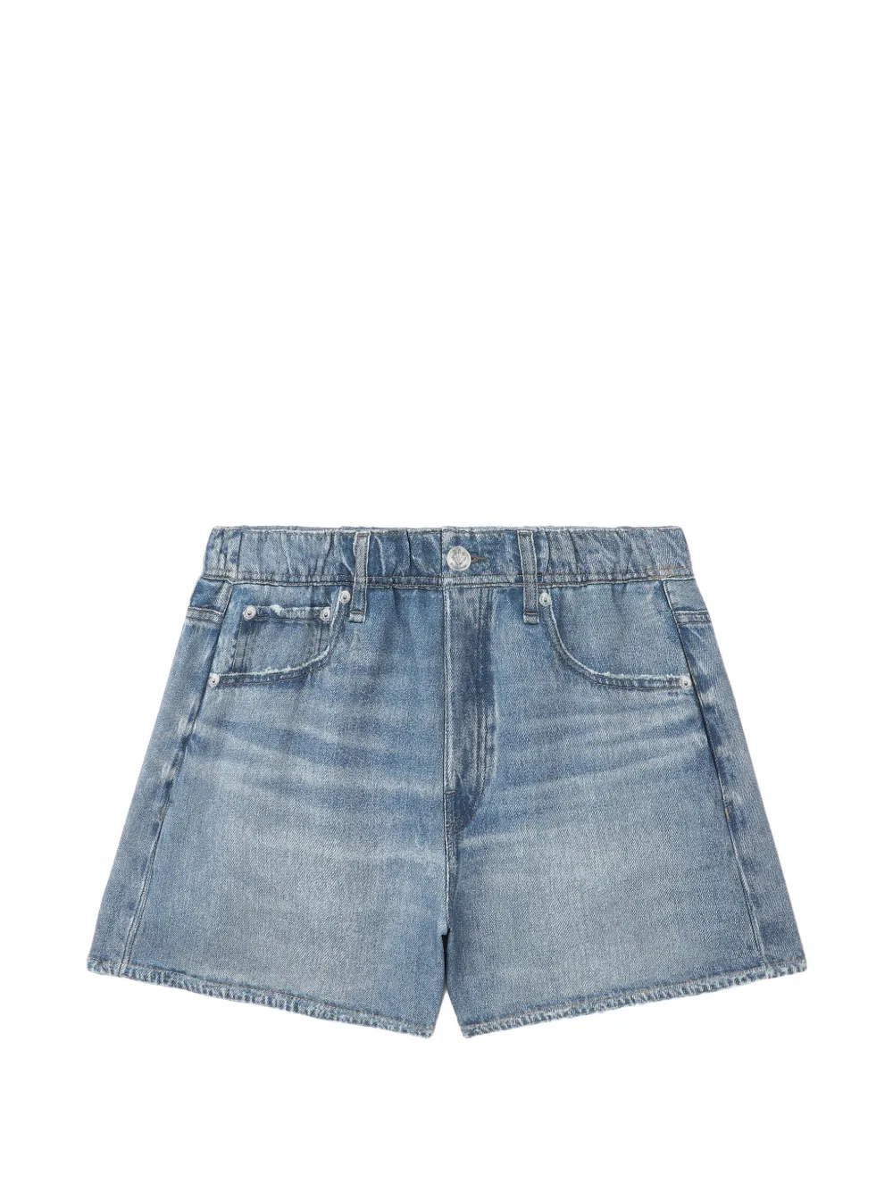 rag & bone distressed elasticated shorts - Blau