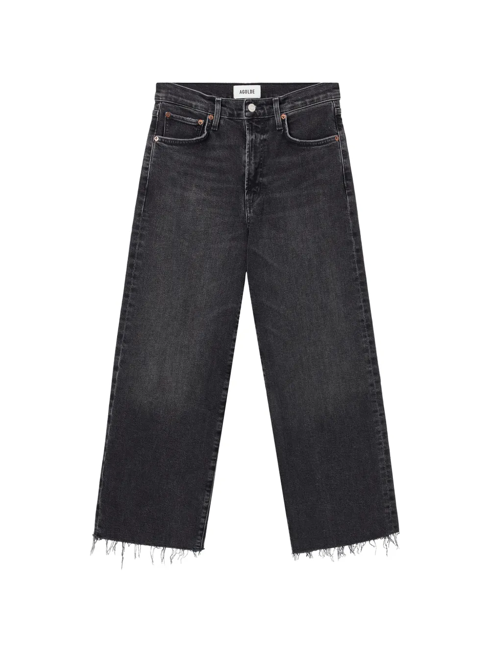 AGOLDE frayed denim jeans - Nero