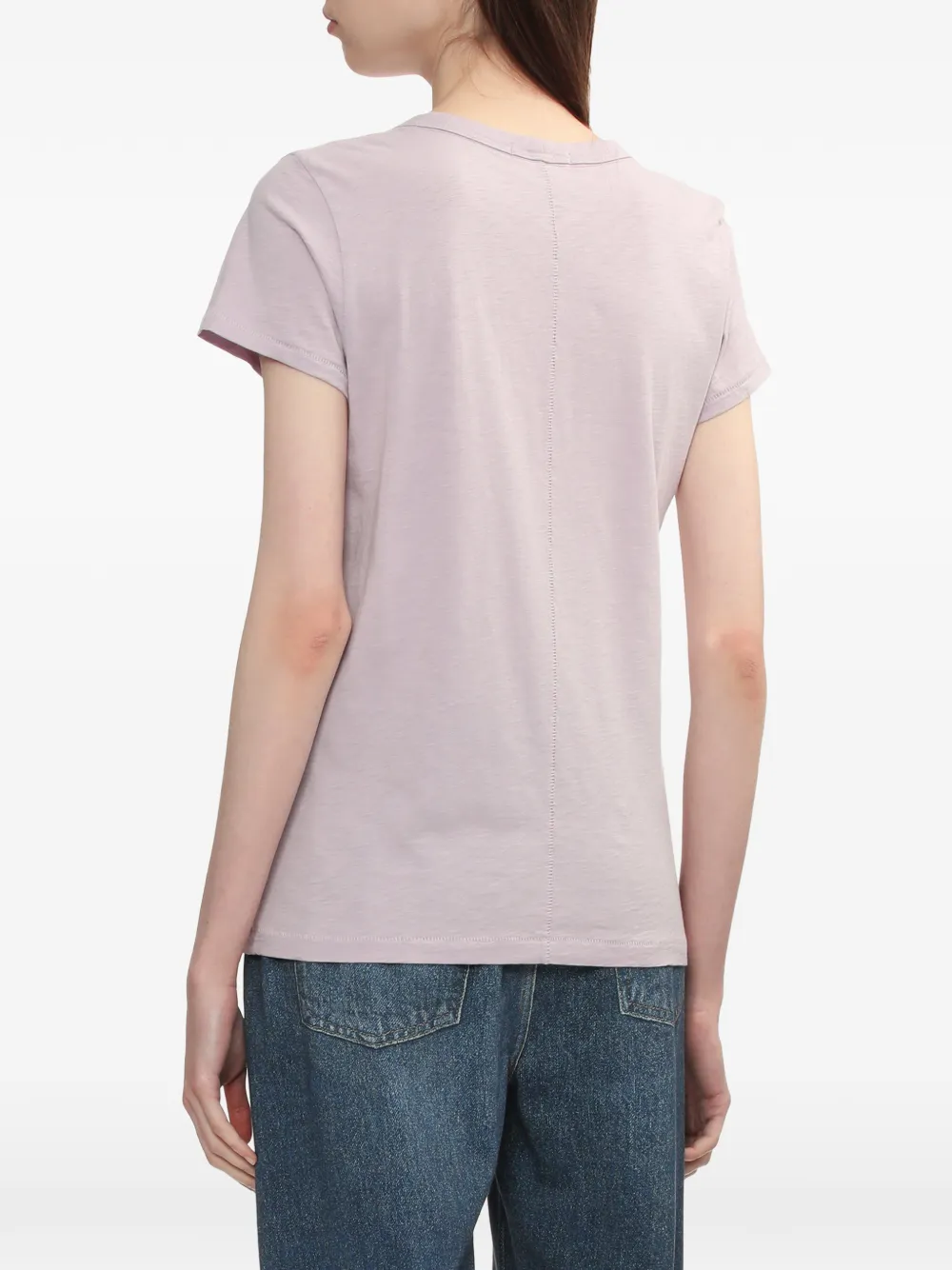 rag & bone T-shirt met geribbelde afwerking Roze