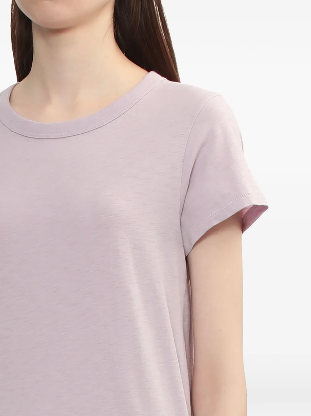 rag & bone T-shirt met geribbelde afwerking Roze