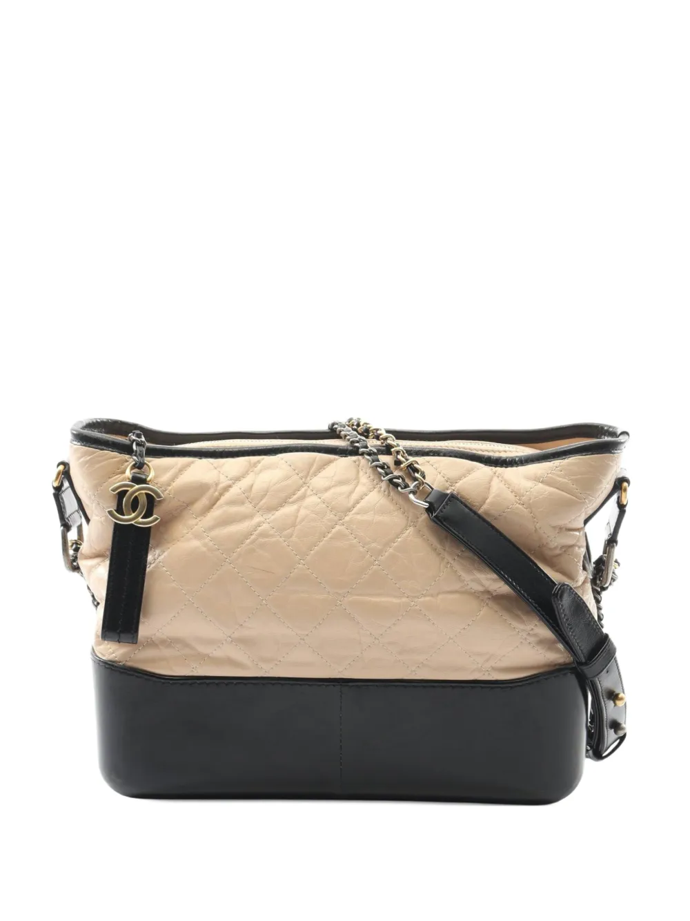 CHANEL Pre-Owned 2017-2018 Large Aged Calfskin Gabrielle crossbody bag - Marrone