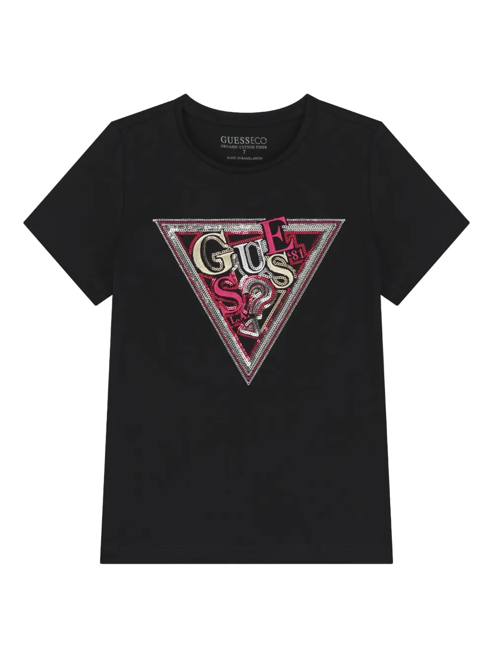 guess kids playera con logo estampado | negro | Image 1