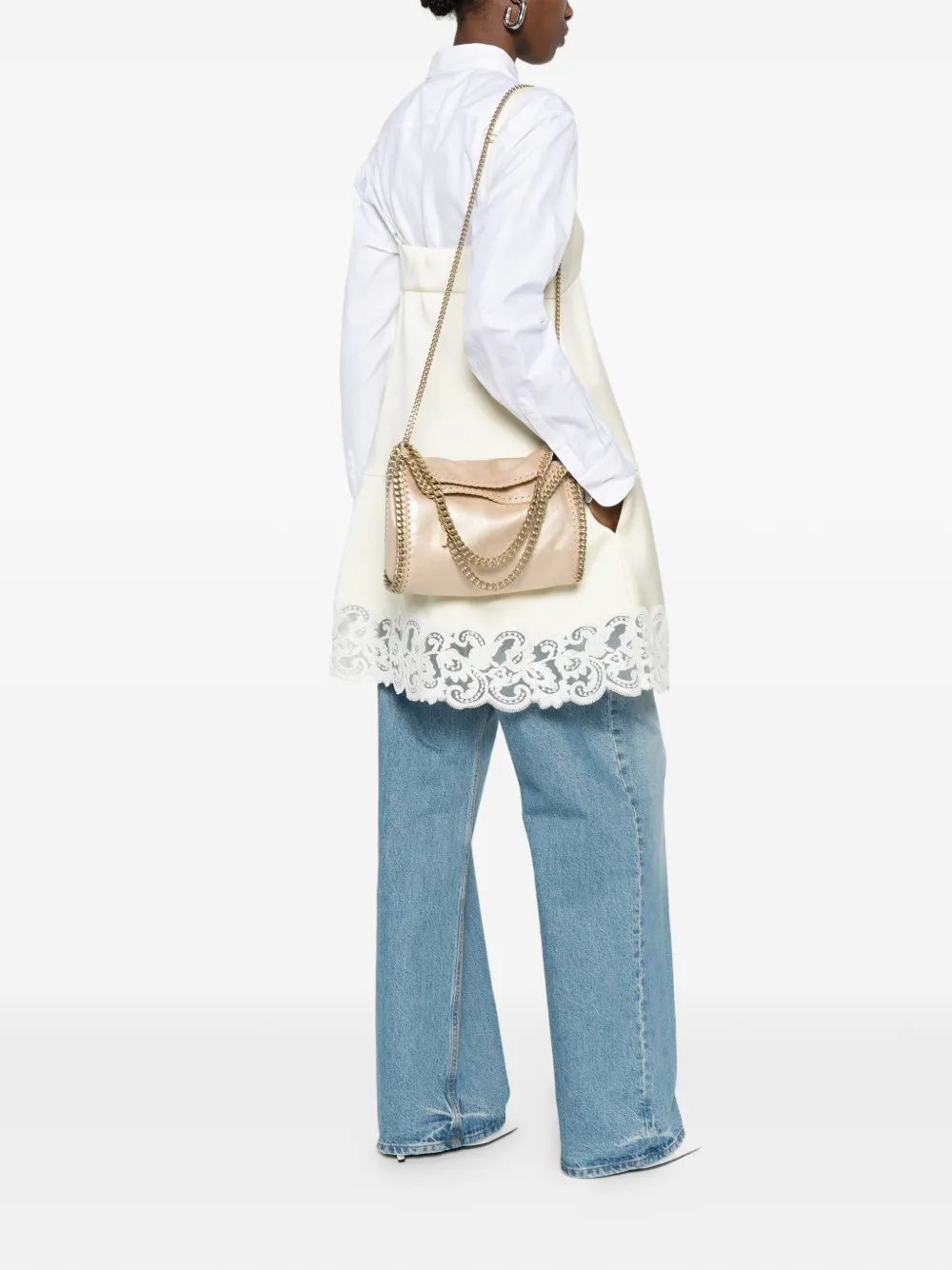 Stella McCartney mini Falabella chain-strap shoulder bag - Beige