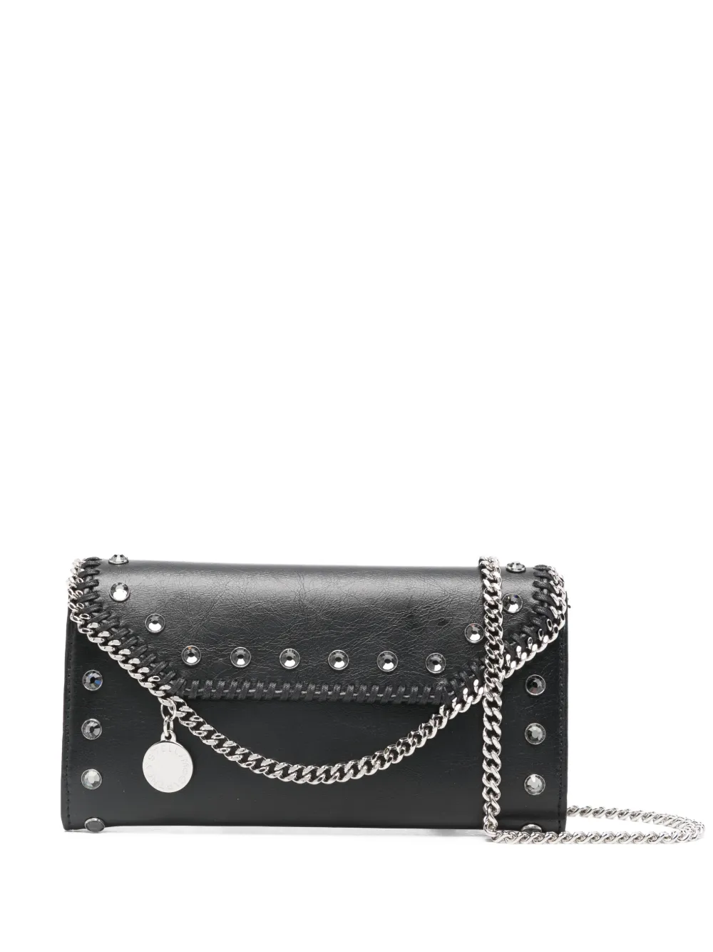 Stella McCartney Falabella studded chain-strap cross body bag - Nero