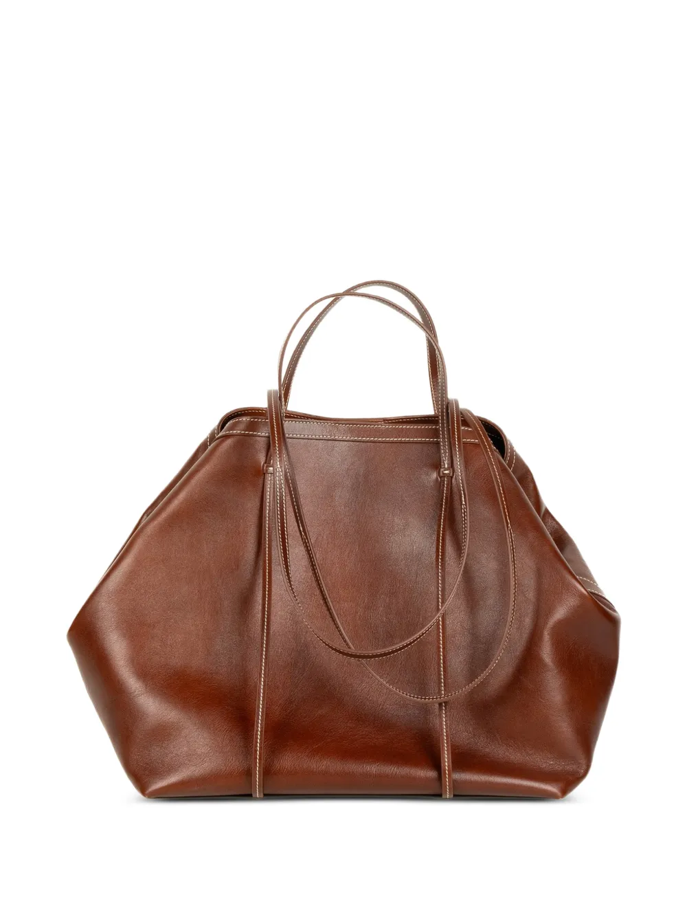 Sergio Gavazzeni Top Handle Tote Bag In Brown