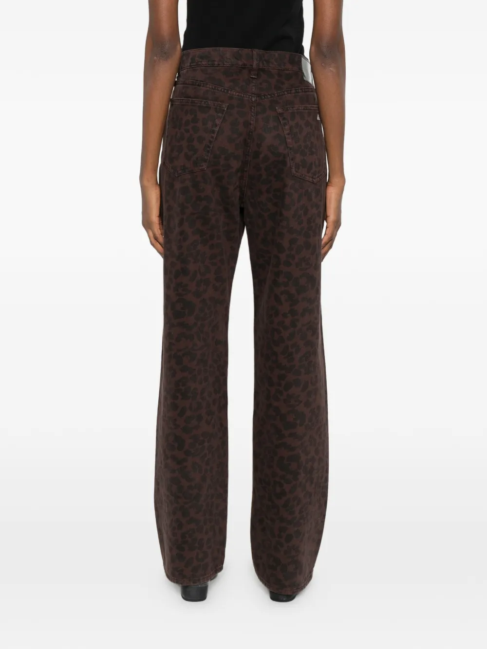 rag & bone Shea jeans met luipaardprint Bruin