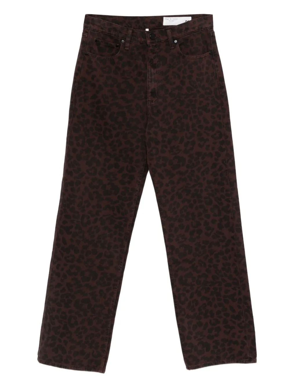 rag & bone Shea leopard-print jeans | Brown | Image 1