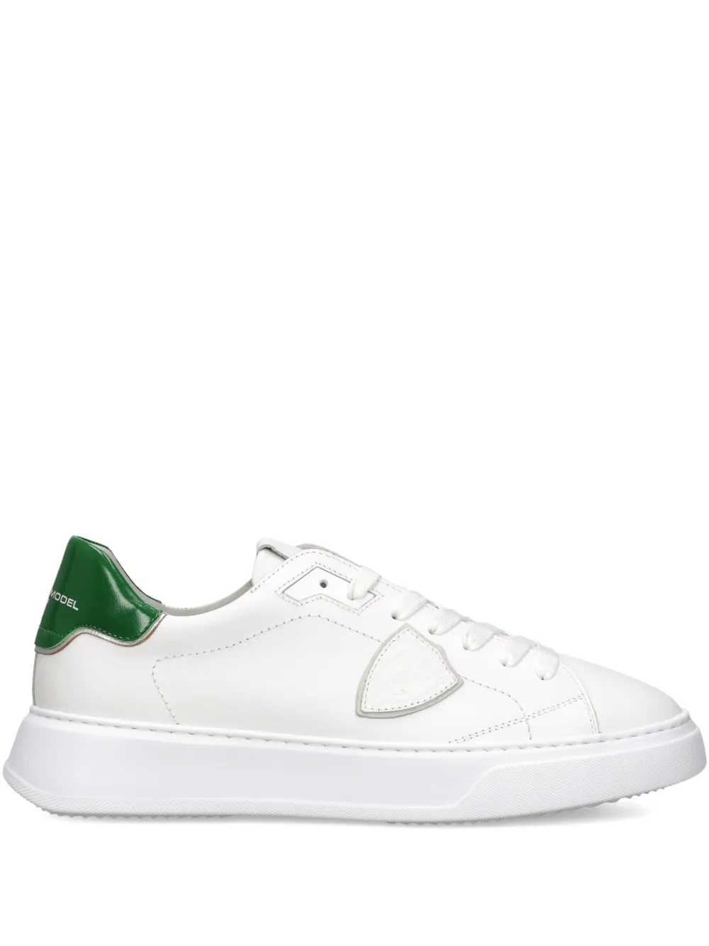 Philippe Model Paris Temple low-top leren sneakers Wit
