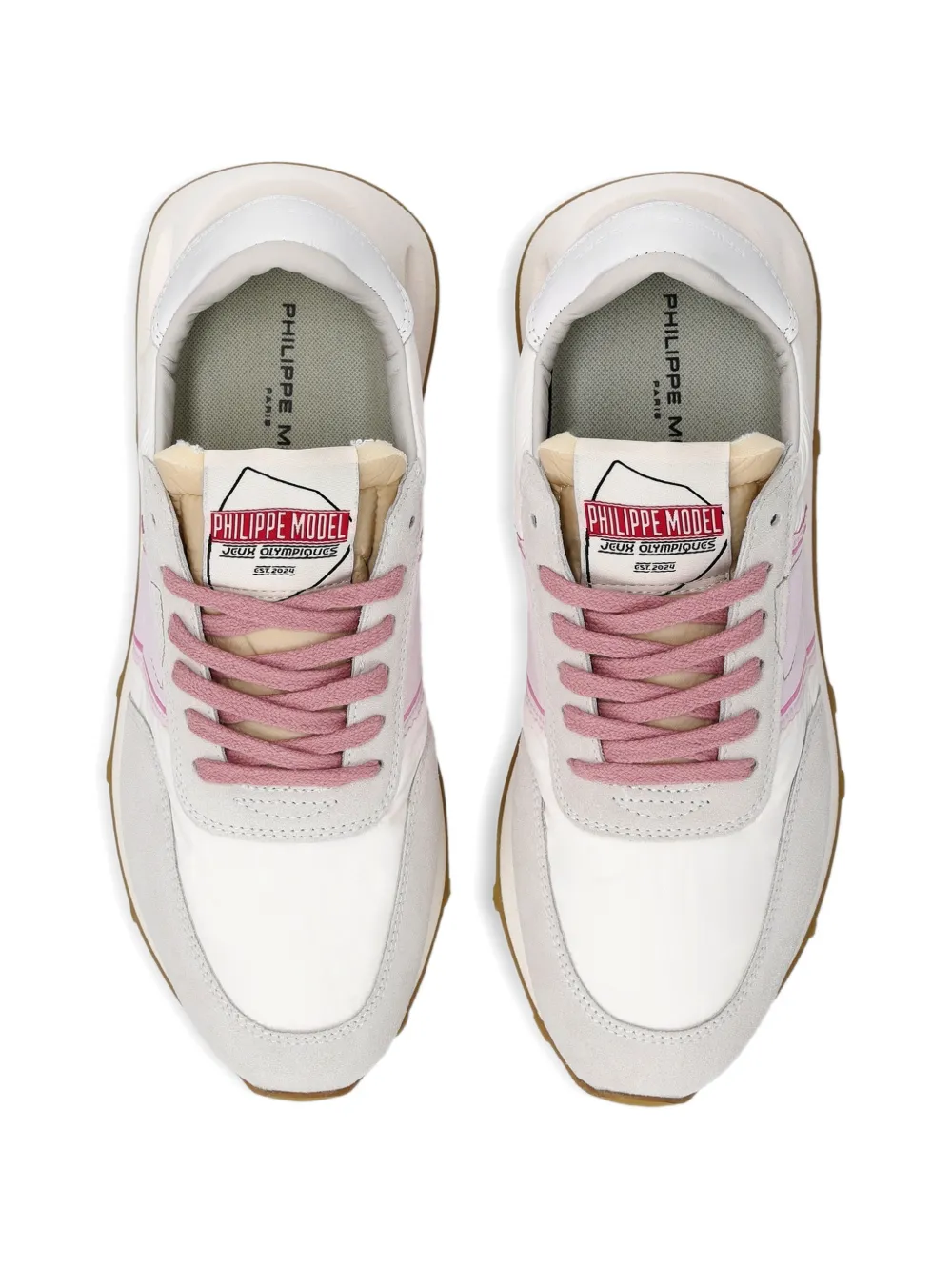 Philippe Model Paris Pink Tour gewatteerde low-top sneakers Grijs