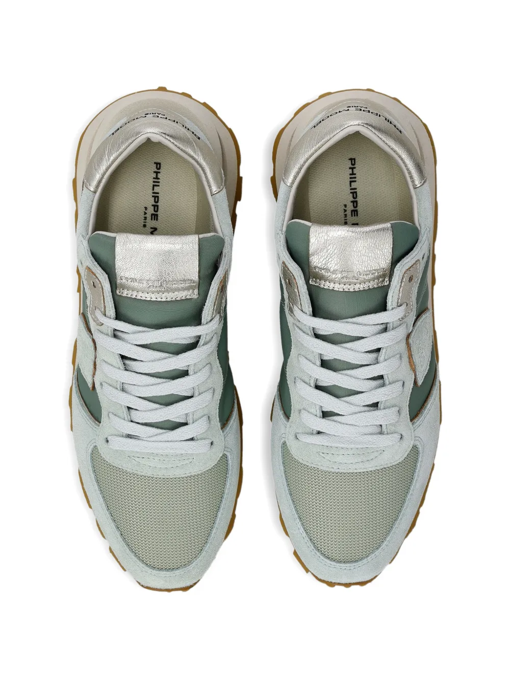 Philippe Model Paris Tropez Haute sneakers met vlakken Groen