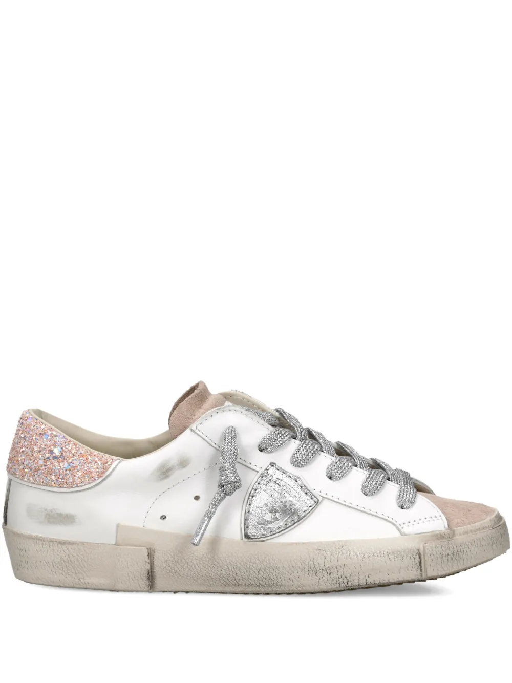 Philippe Model Paris Sneakers PRSX con glitter - Bianco