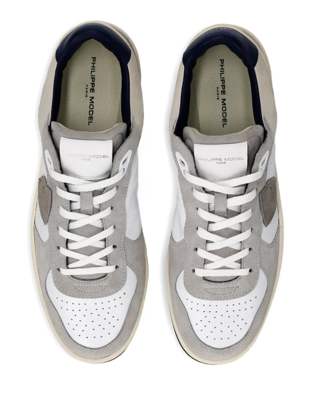 Philippe Model Paris Pgal geperforeerde sneakers met patch Wit