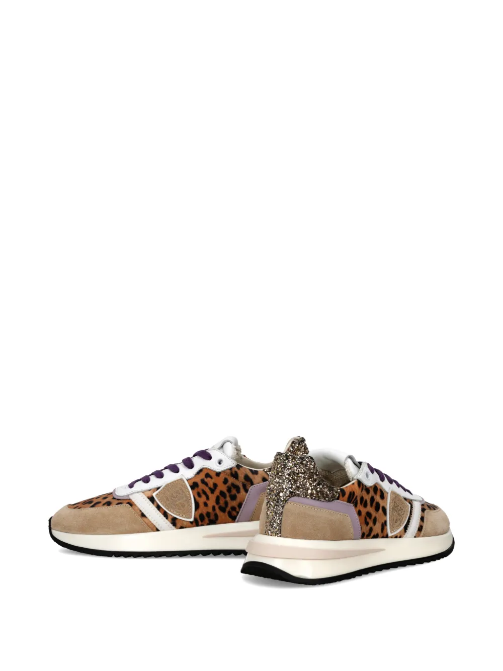 Philippe Model Paris Tropez 2.1 Low sneakers met luipaardprint Beige