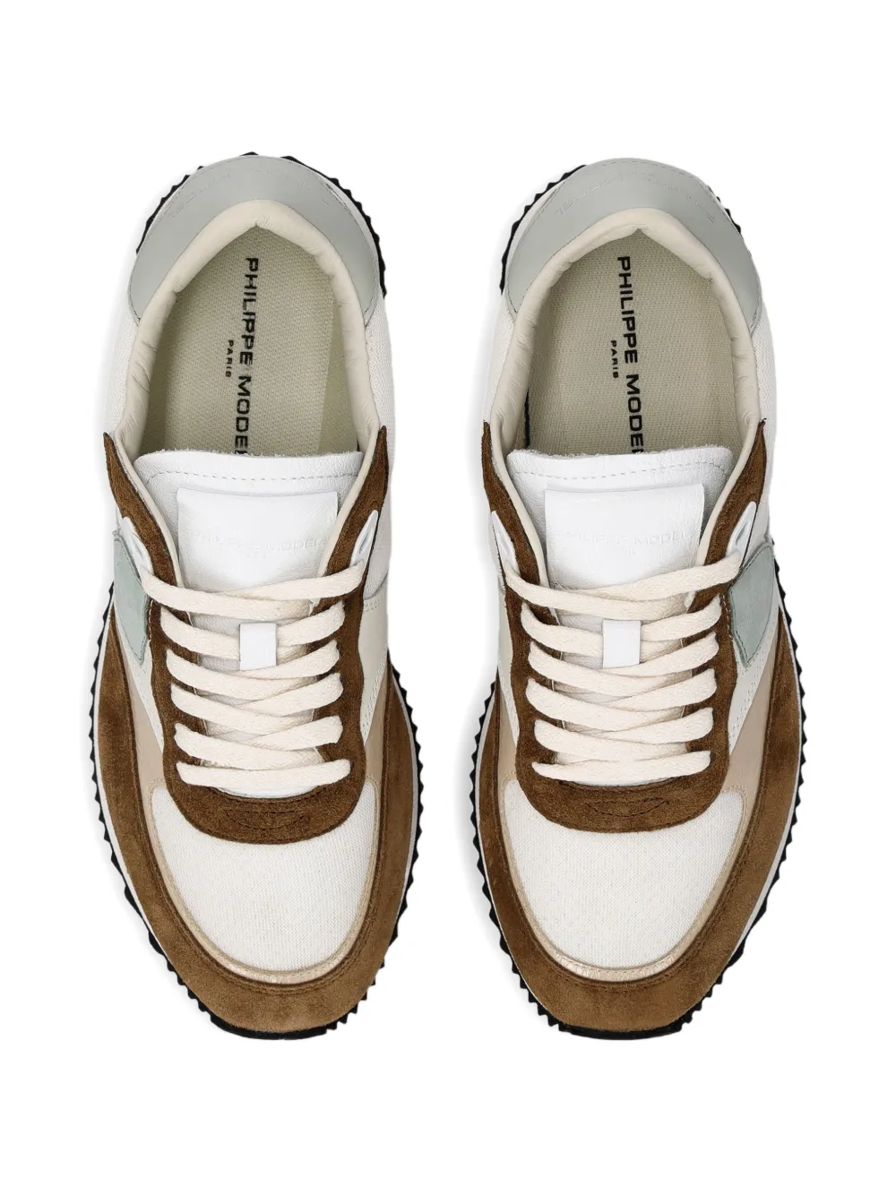 Philippe Model Paris Blville sneakers met suède vlak Wit