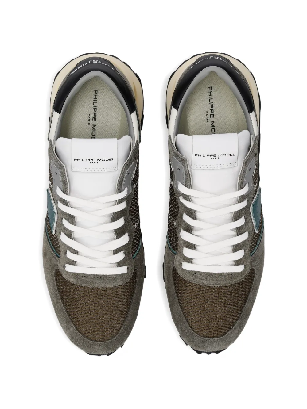 Philippe Model Paris Tropez Haute low-top sneakers met triangel patch Groen