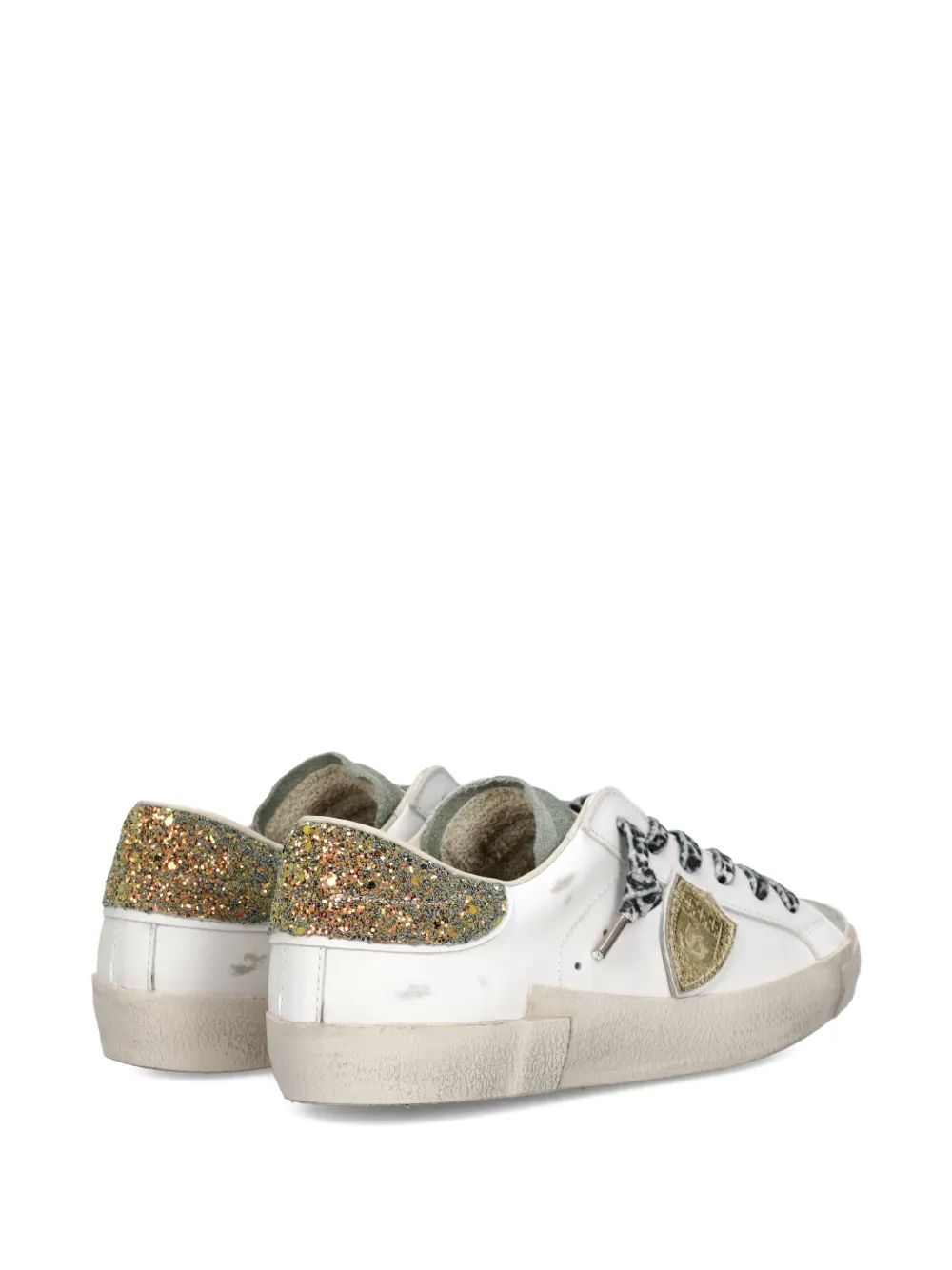 Philippe Model Paris PRSX low-top sneakers met glitter Wit