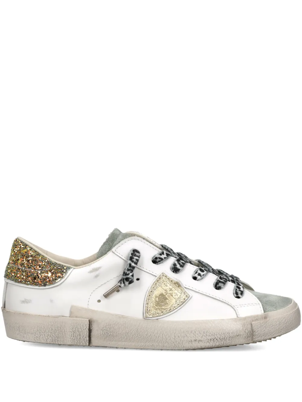 Philippe Model Paris PRSX low-top sneakers met glitter Wit