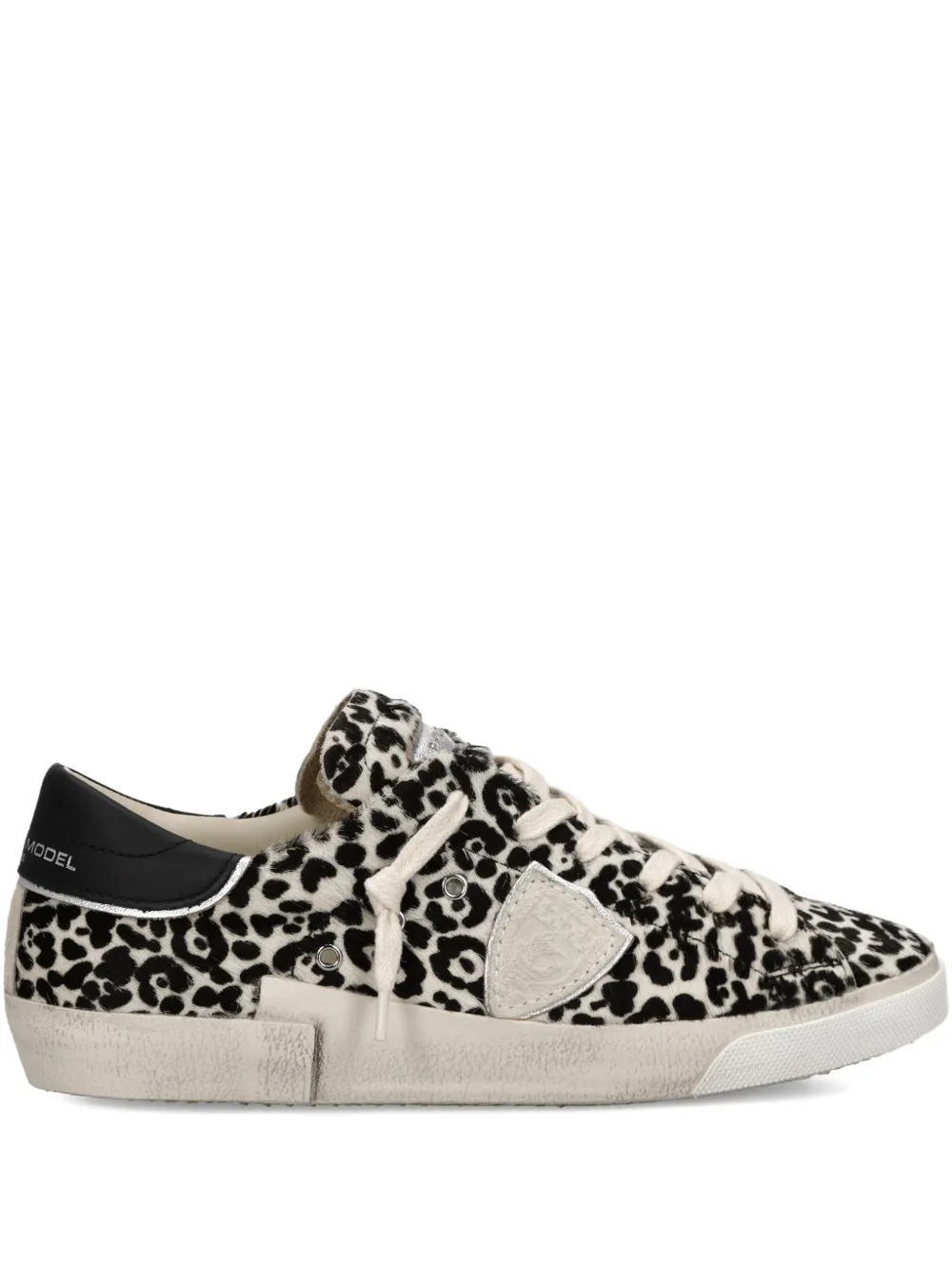 Philippe Model Paris Prsx low-top sneakers met luipaardprint Zwart