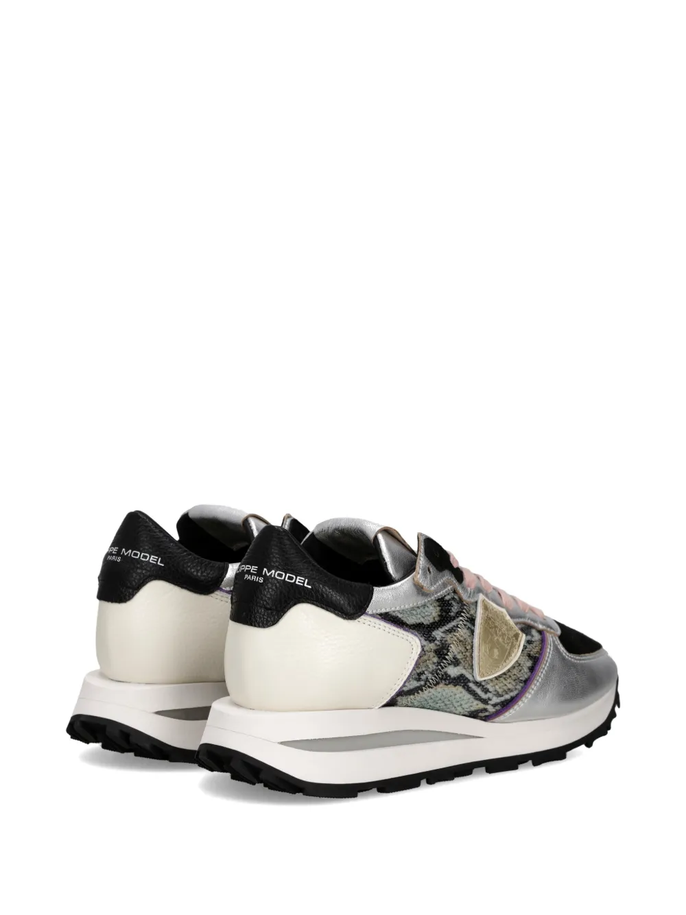 Philippe Model Paris Tropez Haute sneakers met vlakken Zilver