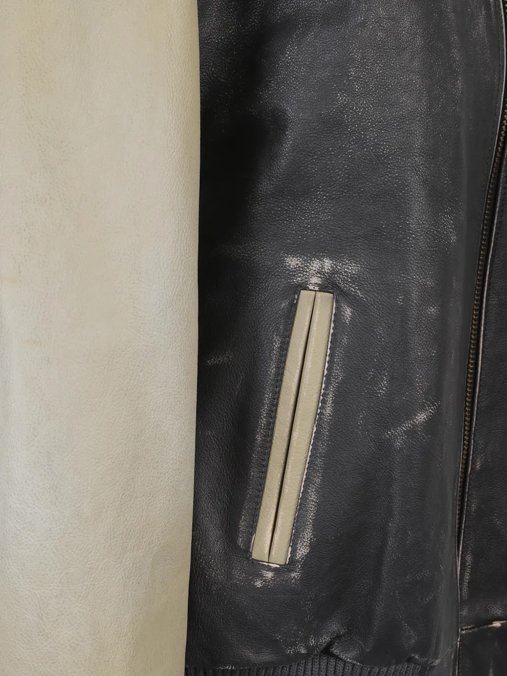 Duran Lantink Duranimal Leather Jacket In Gray