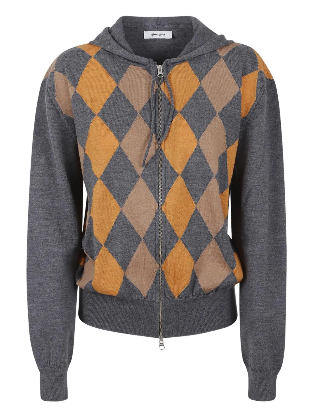 Gimaguas Fran argyle hoodie | Grey | Image 1