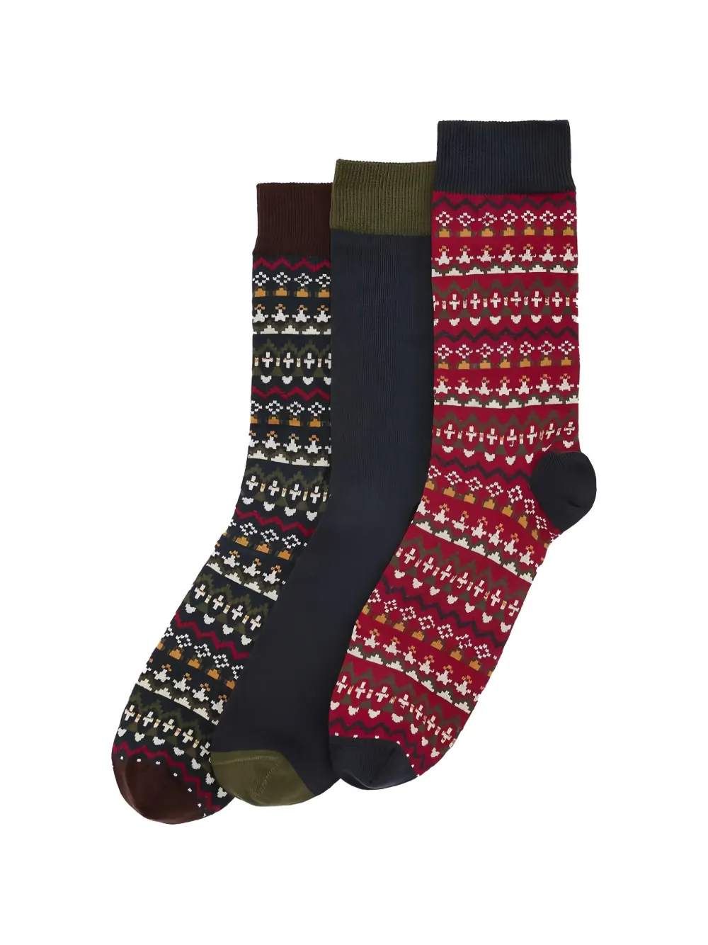 Barbour Marlow socks (pack of three) - Rosso