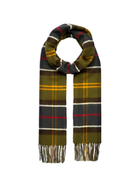 Barbour skotskternet Yaxley tørklæde med frynser