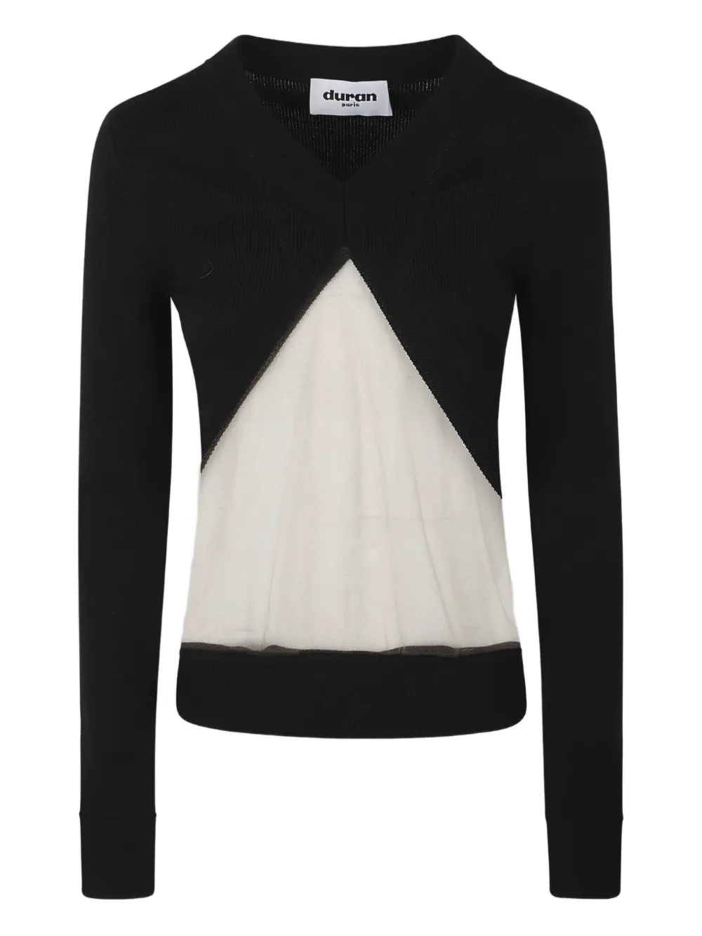Duran Lantink suéter con cuello en V | negro | Image 1