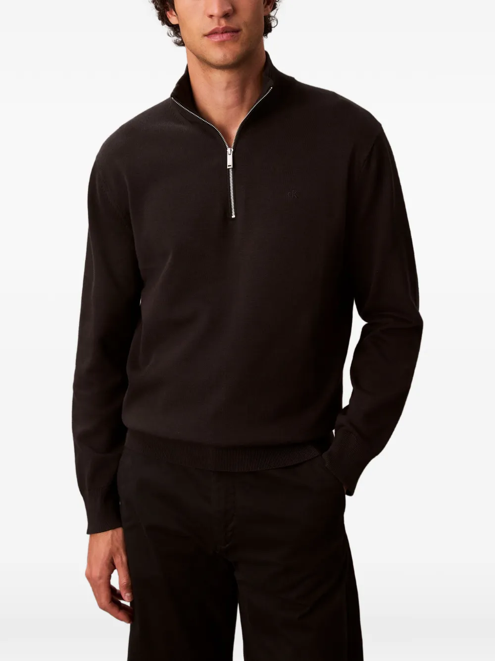  Calvin Klein Half-zip Sweater - Black 