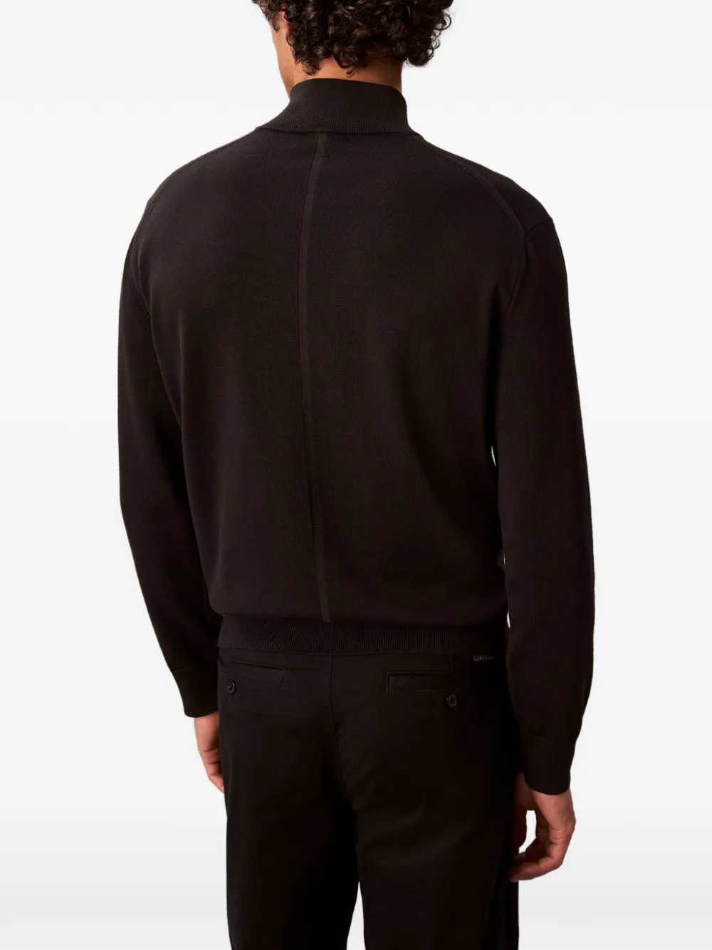 Calvin Klein Trui met halve rits Zwart