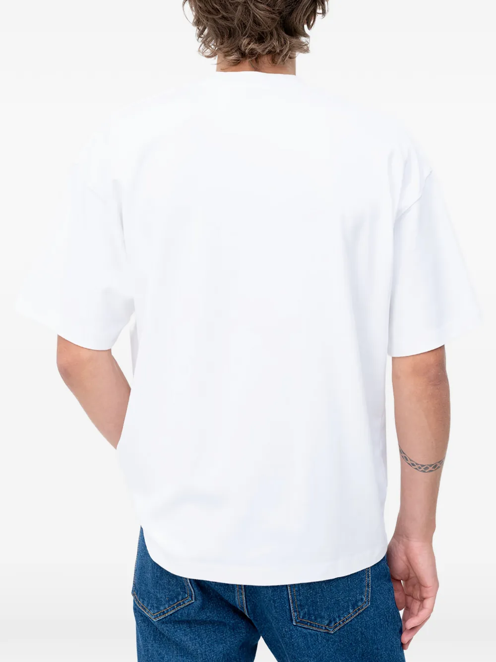 DARKPARK Mick T-shirt met gedrapeerde hals - Wit