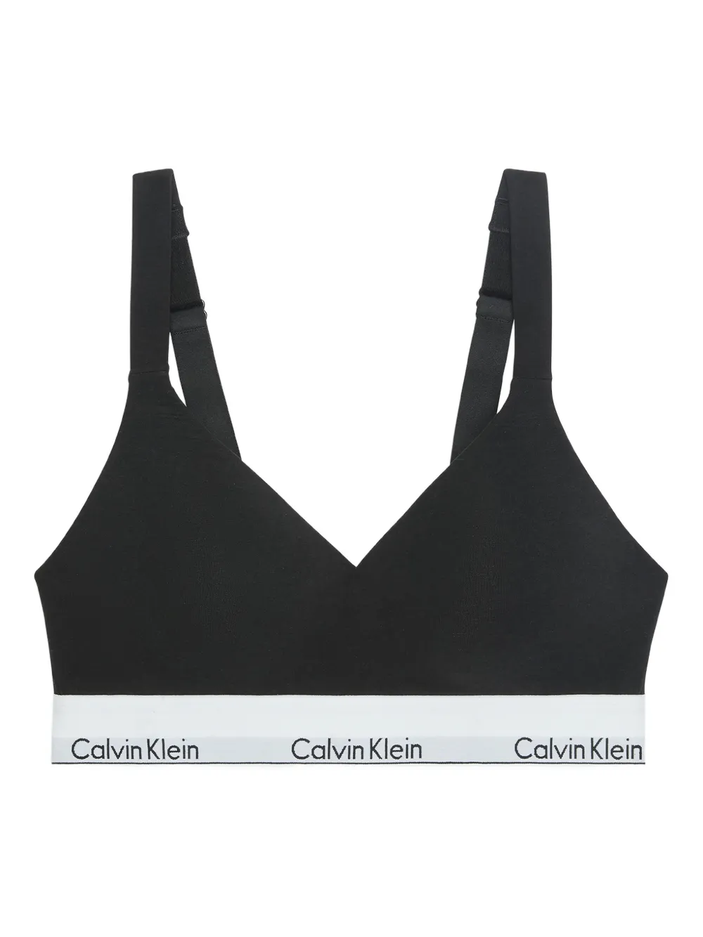 Calvin Klein Logo-waistband Bra In Black