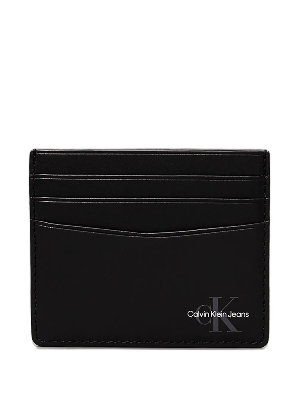 Calvin Klein logo-print card holder | Black | Image 1