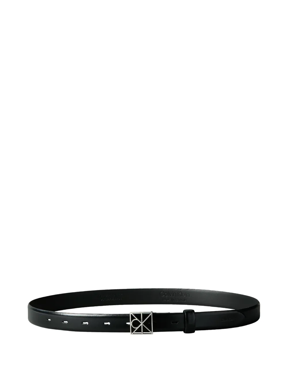 Calvin Klein Logo-buckle Belt In Black