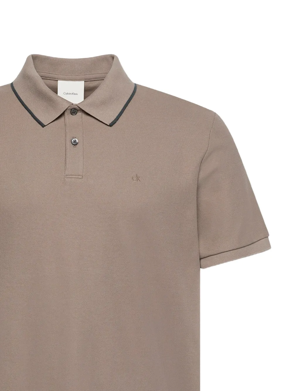 Calvin Klein contrast-trim polo shirt - Beige