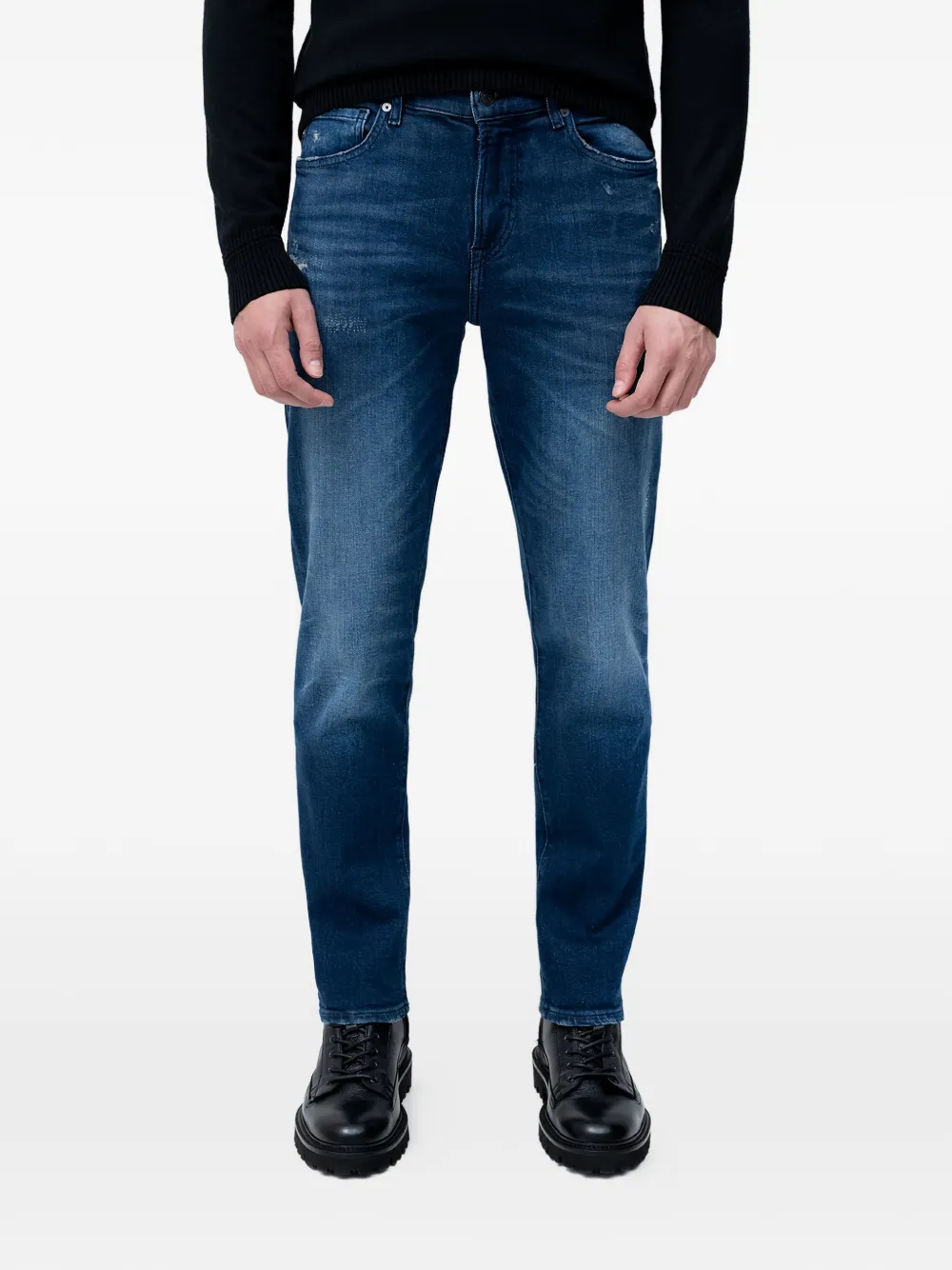 BOSS distressed jeans - Blu