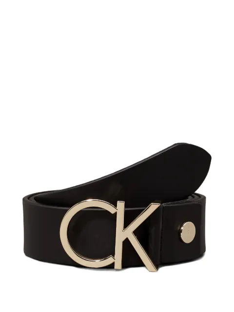 Calvin Klein logo-buckle leather belt