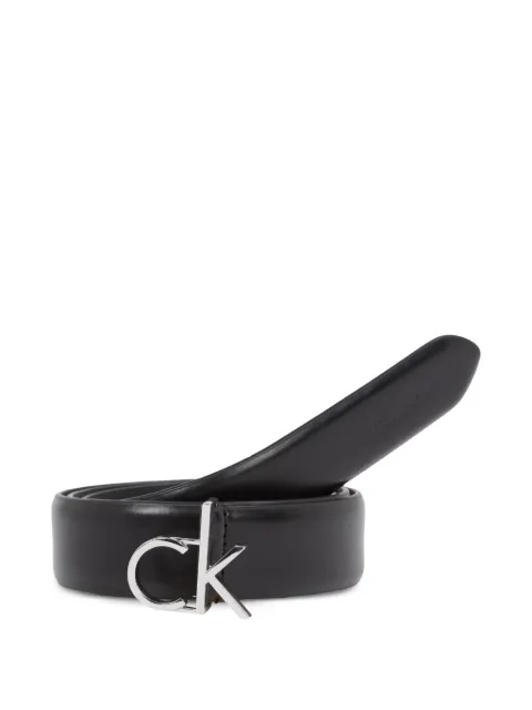 Calvin Klein logo-buckle leather belt