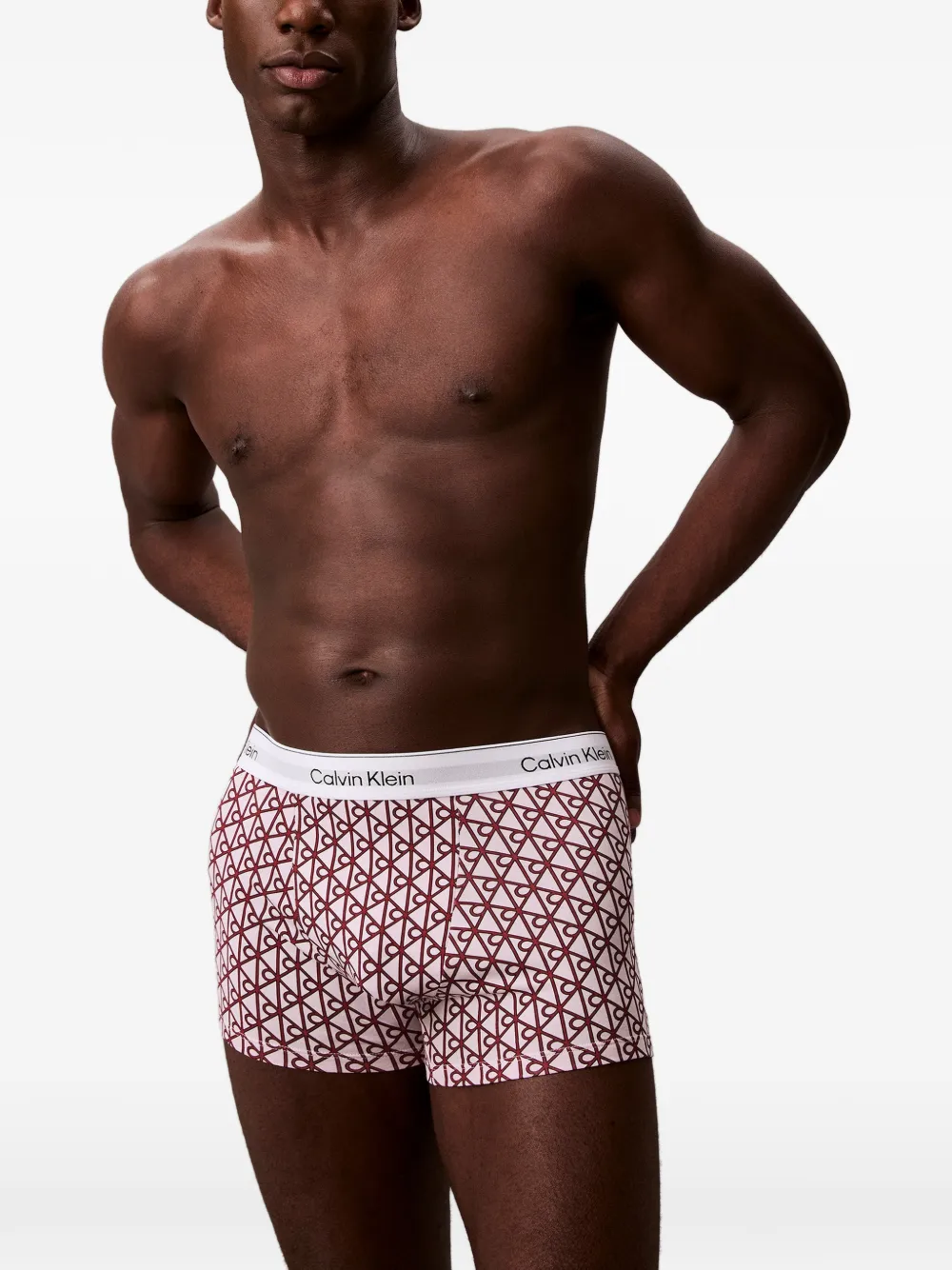 Calvin Klein patterned logo-waistband boxers (set of 3) | White | Image 1