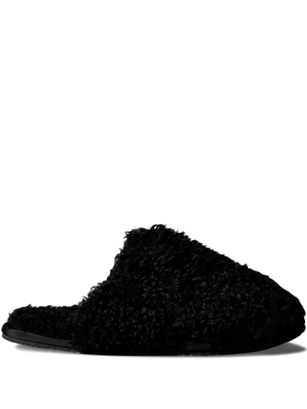 Calvin Klein Slippers met imitatie lamswol Zwart