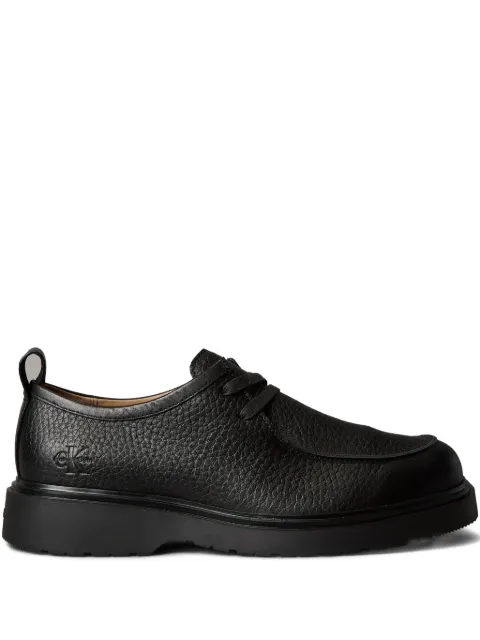 Calvin Klein pebbled-leather lug-sole derby shoes