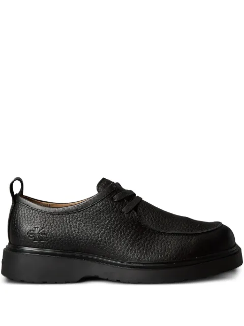 Calvin Klein pebbled-leather lug-sole derby shoes